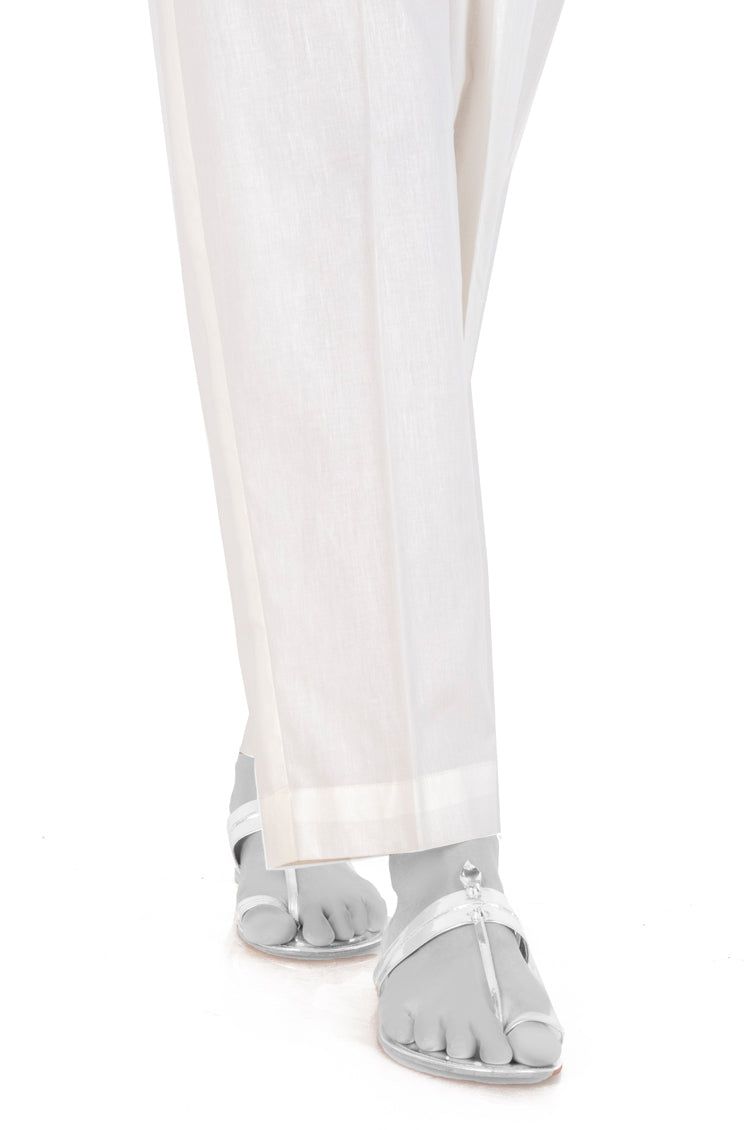 Premium Cambric White Trousers for Men - J. Junaid Jamshed Classic Fit Formal Pants | Perfect for Office Wear, Weddings & Special Occasions