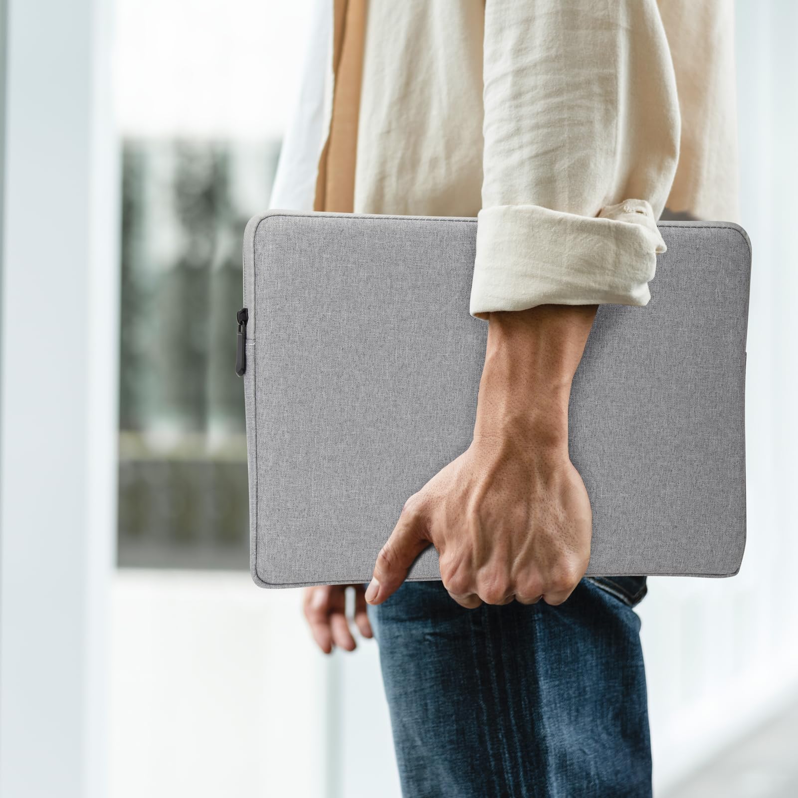 15 Inch Laptop Sleeve Case for MacBook Pro A1707/1990 - Protective Bag with Front Pocket & Handle, Fits 15