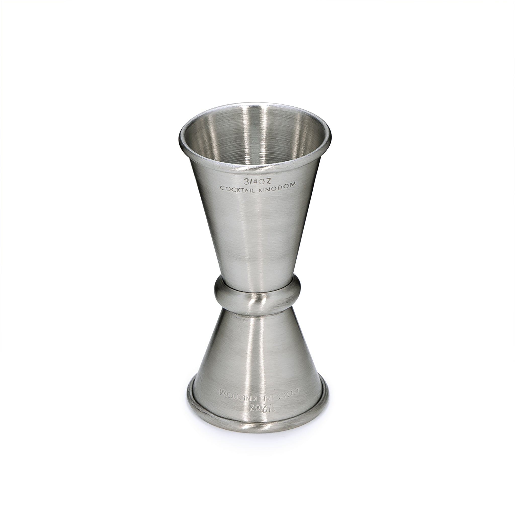 Premium Japanese Style Jigger - Stainless Steel Cocktail Measuring Tool (½oz & ¾oz) - Perfect for Mixing Martinis, Old Fashioned & Craft Cocktails at Home Bar