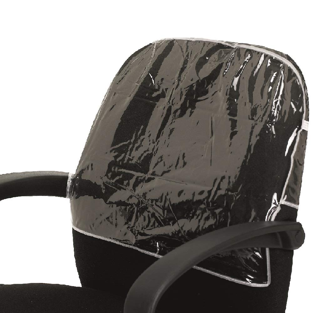Clear Round Chair Back Cover - PC-12271 MARIANNA - Waterproof & Stretchable Dining Chair Protector for Home, Restaurant, and Office Use