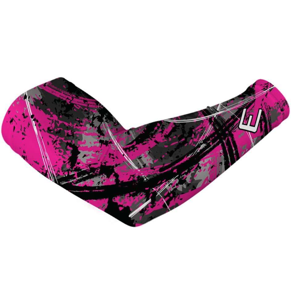 Wicked Pink Arm Sleeves for Women - UV Protection & Compression Sports Sleeves - Perfect for Running, Basketball, Cycling & Outdoor Activities