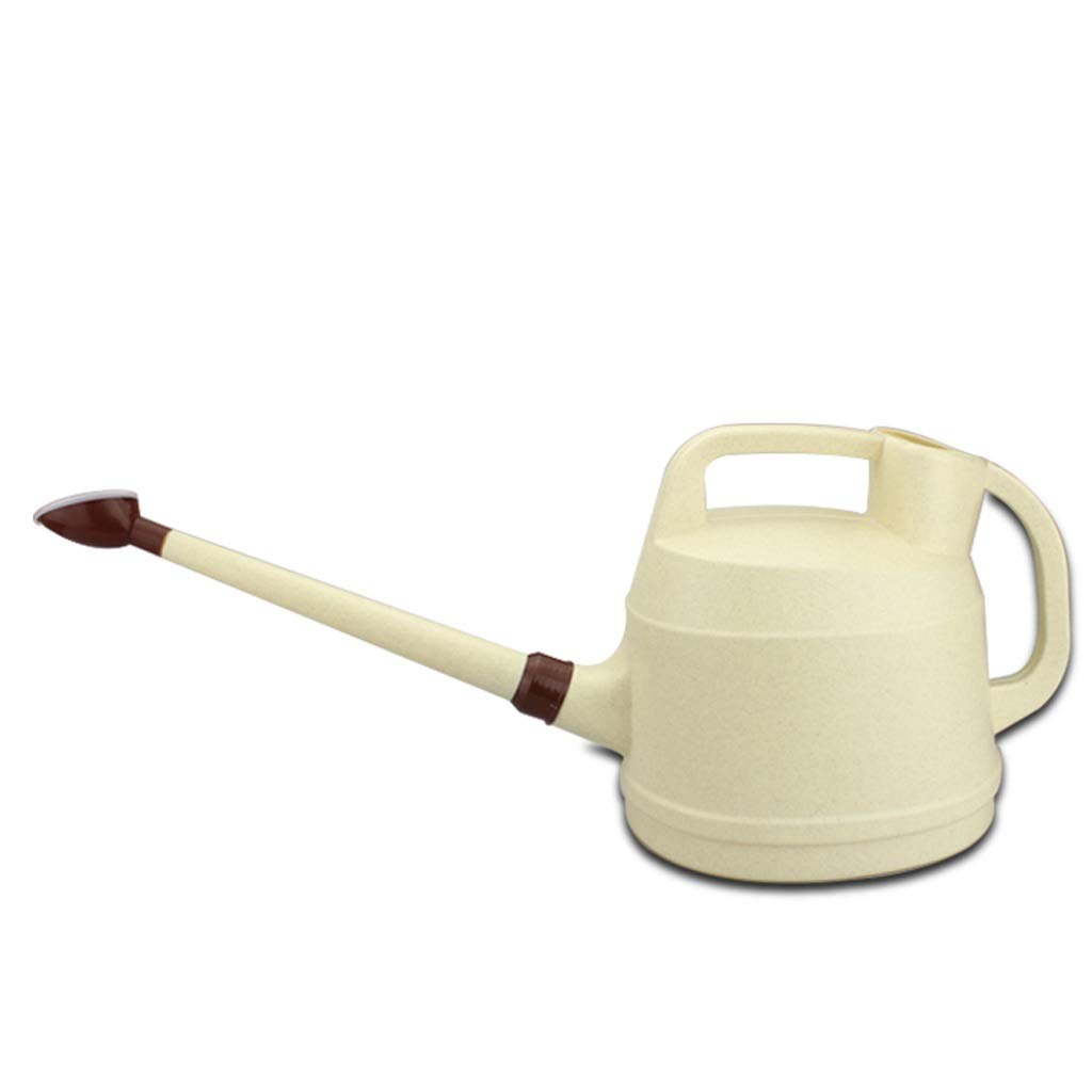 Jiji Plastic Watering Can - Pastoral Style Garden Watering Pot for Flowers, Bonsai & Indoor/Outdoor Plants | Beige Watering Can for Gardening, Photography Props & Home Decor