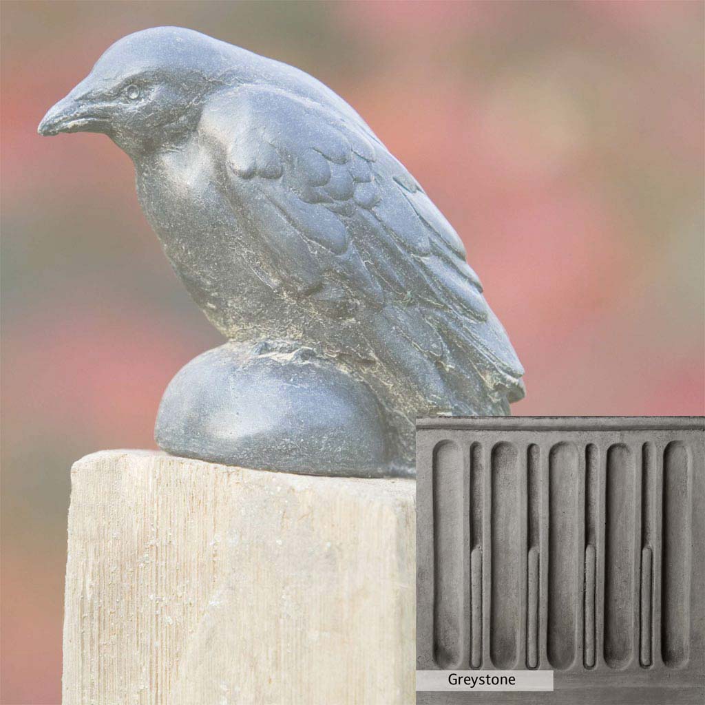 Campania International Small Raven Statue - Gothic Home Decor, Halloween & Outdoor Garden Sculpture for Unique Décor