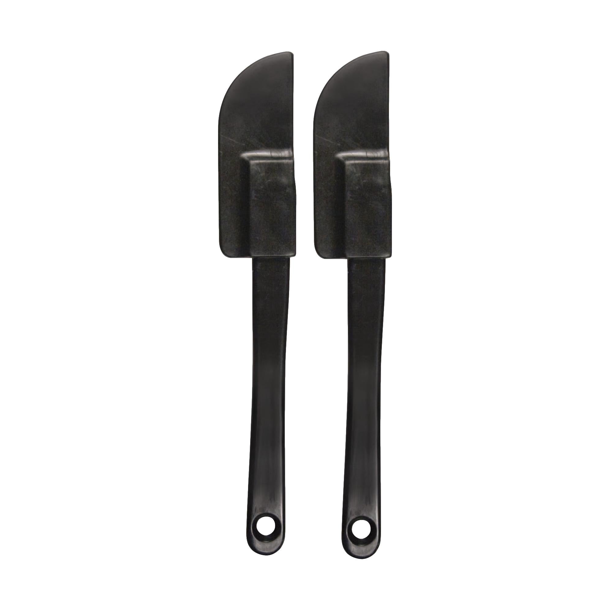 Premium Black Rubber Spatulas Set of 2 - 6.5L Heat-Resistant Kitchen Utensils for Baking, Cooking & Mixing - Ideal for Non-Stick Pans & Bowls