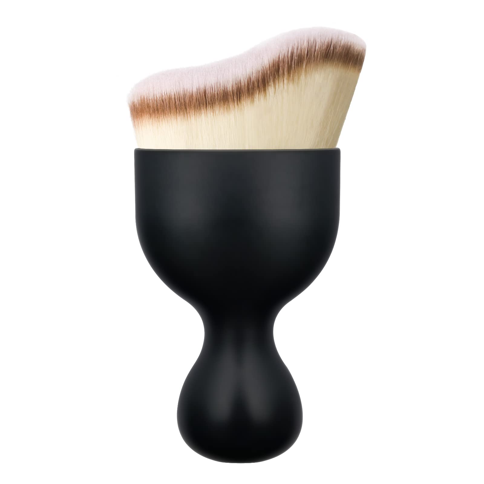Falliny Foundation Makeup Brush - Flat Kabuki Travel Brush for Liquid, Cream & Powder Cosmetics | Flawless Blending for Face & Body | Perfect for Travel, On-the-Go Makeup & Professional Use