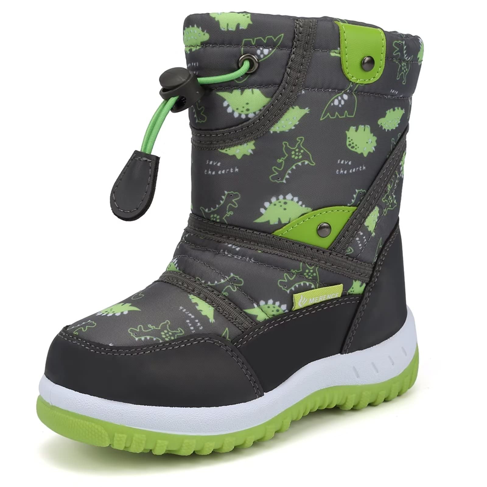 CIOR Waterproof Winter Snow Boots for Boys & Girls - Fur Lined Warm Kids Snow Boots for Toddler & Little Kids | Outdoor Play, Snow Day & Cold Weather Activities