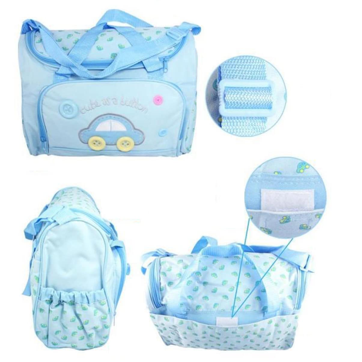 BESTonZON 2-Pack Waterproof Diaper Bags for Baby Changing - Compact Nappy Changing Bag Purse with Multiple Pockets, Perfect for Travel, Daycare & Nursery Essentials Organization