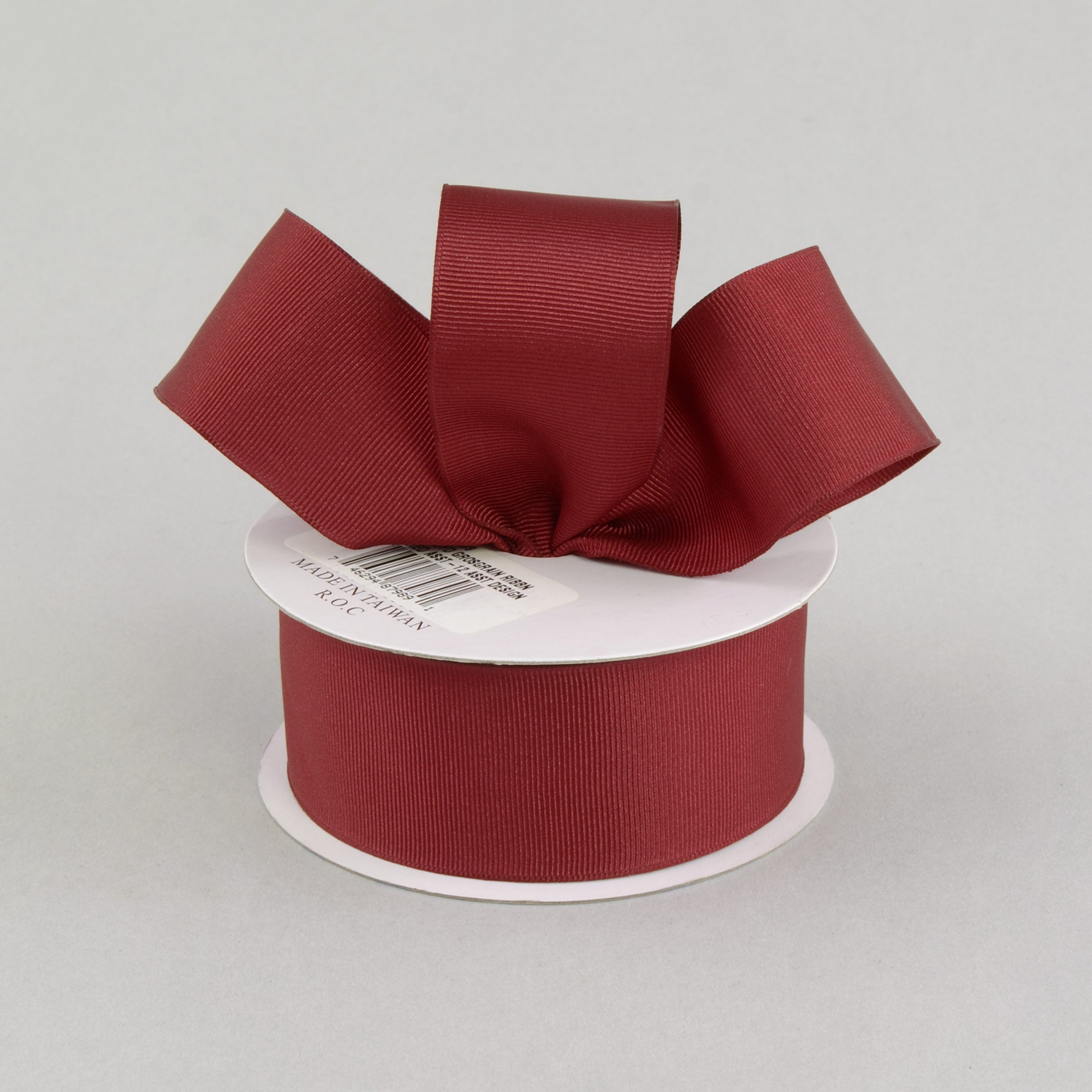 1.5 Inch Grosgrain Ribbon Wired - Burgundy Red Craft Ribbon (10 Yards) for Gift Wrapping, DIY Wedding Decorations & Hair Bows