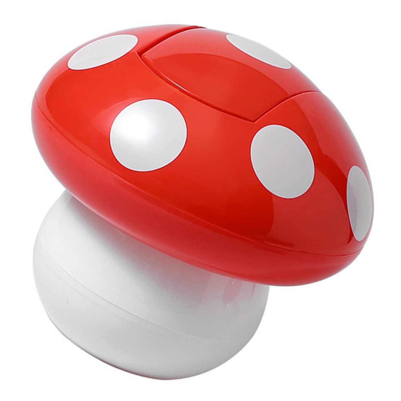 Mushroom Shaped Desk Trash Can - Small Decorative Waste Basket with Lid for Office & Home - Cute Red Garbage Bin for Desk, Bedroom, Dorm Room, Kids Room