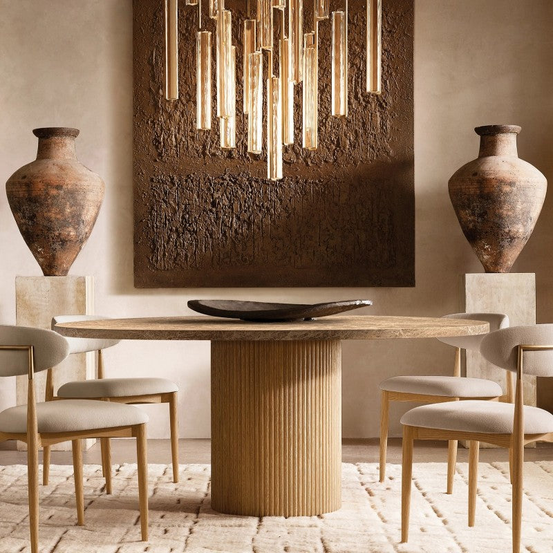 Elegant Ausle 40-Inch Round Crystal Chandelier - Modern Dining Room Lighting Fixture for Home Decor | Perfect for Living Room, Bedroom & Foyer