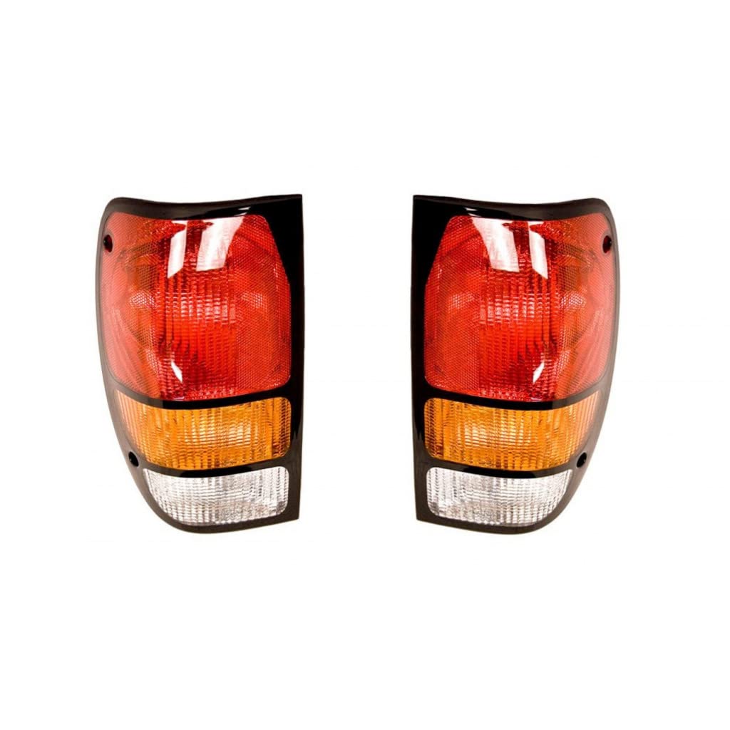 Mazda B2500 B3000 B4000 1999-2000 Tail Light Assembly Pair - Driver & Passenger Side - CAPA Certified - Replacement for MA2800108, MA2801108, ZZM051160, ZZM051150 - Perfect for Truck Restoration & Night Driving Safety