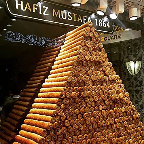 Premium Hafiz Mustafa 1864 Istanbul Baklava Pastry Gift Box - Authentic Turkish Baklava Dessert with Fresh Phyllo Dough, Pistachios, Hazelnuts & Walnuts - Perfect for Birthdays, Christmas Gifts, Dinner Parties & Holiday Celebrations