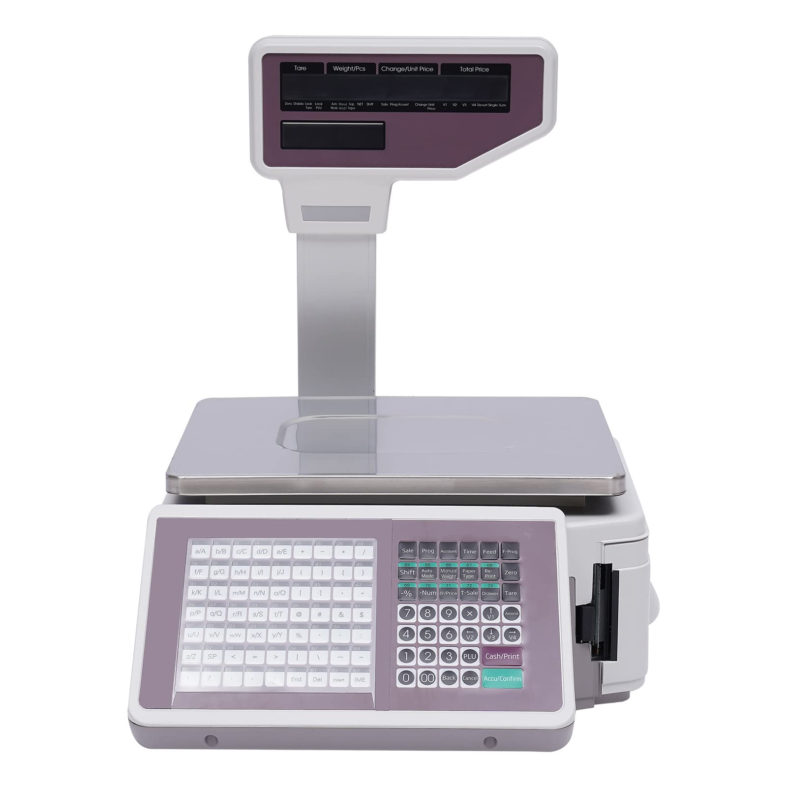 Commercial Price Computing Scale with Thermal Label Printer - 66lb Capacity, Pole Display & Mobile App for Supermarkets, Retail Stores, and Farmers Markets | Perfect for Checkout Counters, Inventory Management, and Shipping Departments