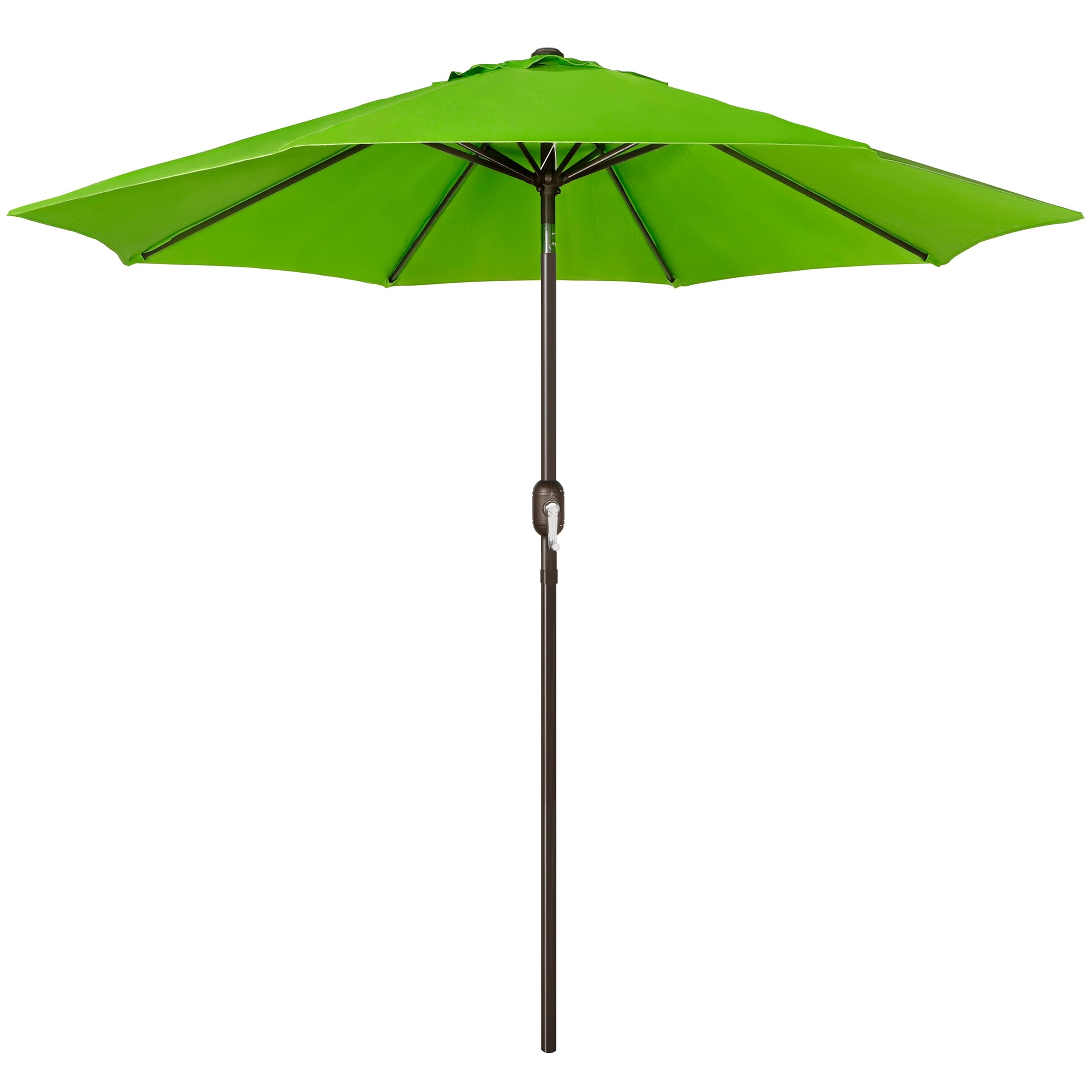 Blissun 9' Outdoor Patio Umbrella with 8 Sturdy Ribs - Push Button Tilt & Crank - Perfect for Garden, Poolside, Backyard, and Outdoor Dining Areas