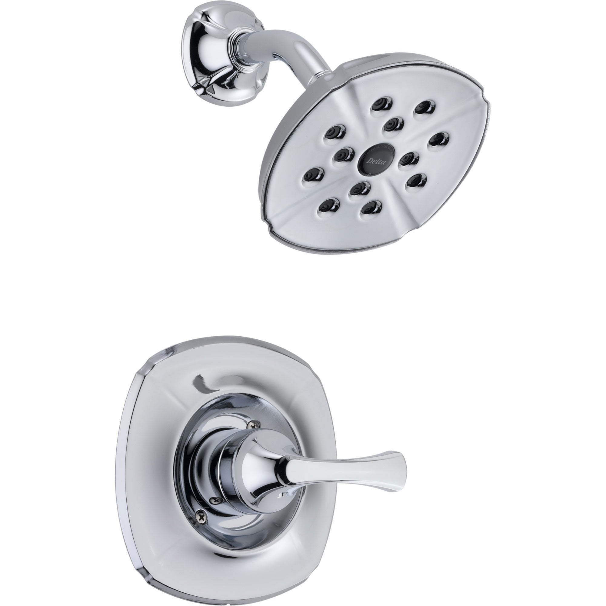 Delta Addison Chrome Single Handle Modern Shower Faucet Trim 476396 - Sleek Bathroom Upgrade for Contemporary Homes & Spa-Like Showers