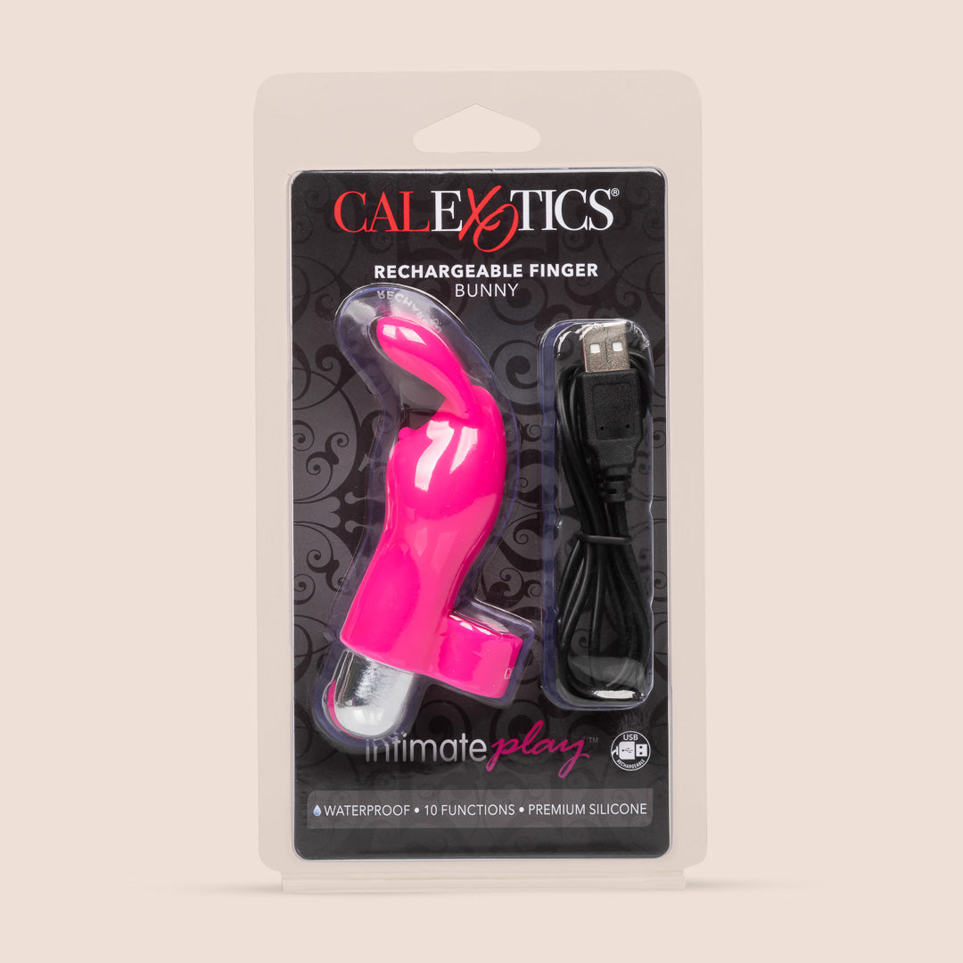 CalExotics Intimate Play™ Rechargeable Finger Bunny - Silicone Finger Vibrator for Women | Hands-Free Clitoral Stimulation | Perfect for Couples Play & Solo Pleasure
