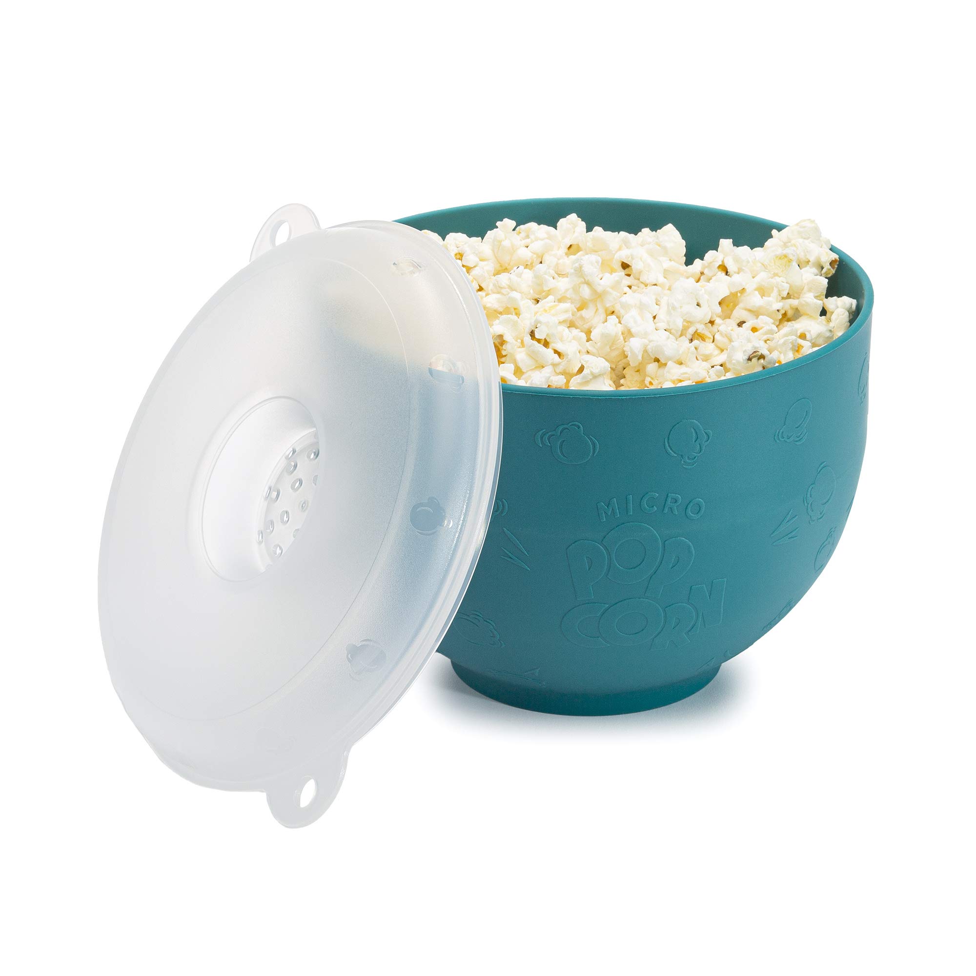 Goodful Silicone Collapsible Popcorn Popper - BPA-Free Microwave Popcorn Maker Bowl (Teal) - Perfect for Movie Nights, Snack Time & Healthy Air-Popped Popcorn at Home