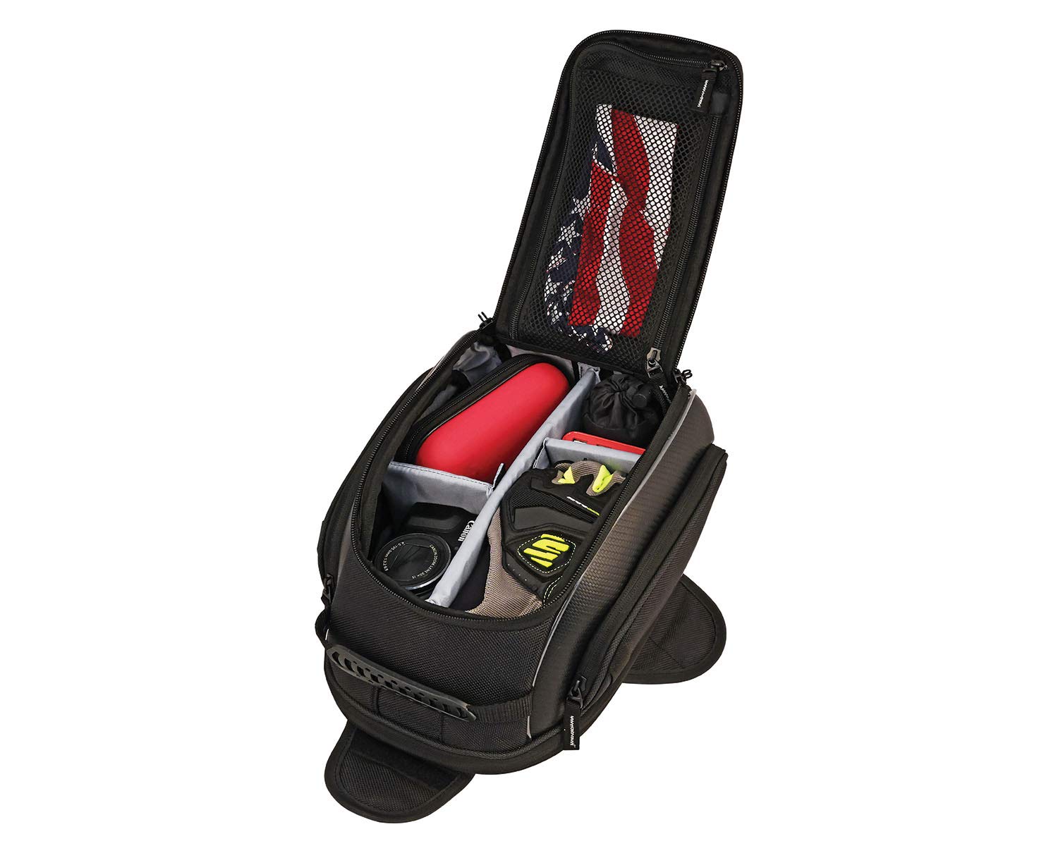 Nelson-Rigg Commuter Sport Motorcycle Tank Bag - Magnetic & Strap Dual Mount System for Secure Riding - Perfect for Daily Commute and Adventure Tours