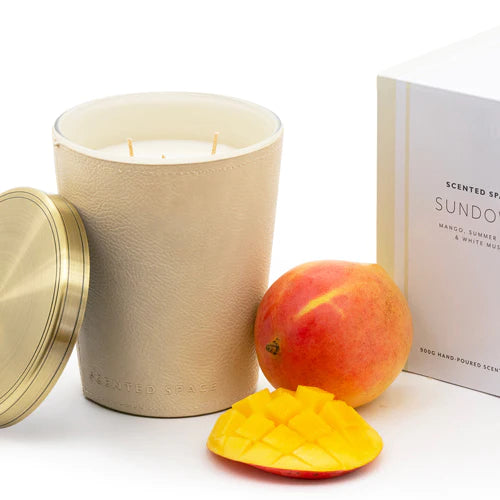 Premium 900g Leather Scented Candle by Apsley & Co - Handmade Soy Wax Candle for Home Decor, Romantic Ambiance & Relaxation - Perfect for Living Room, Bedroom & Spa Settings