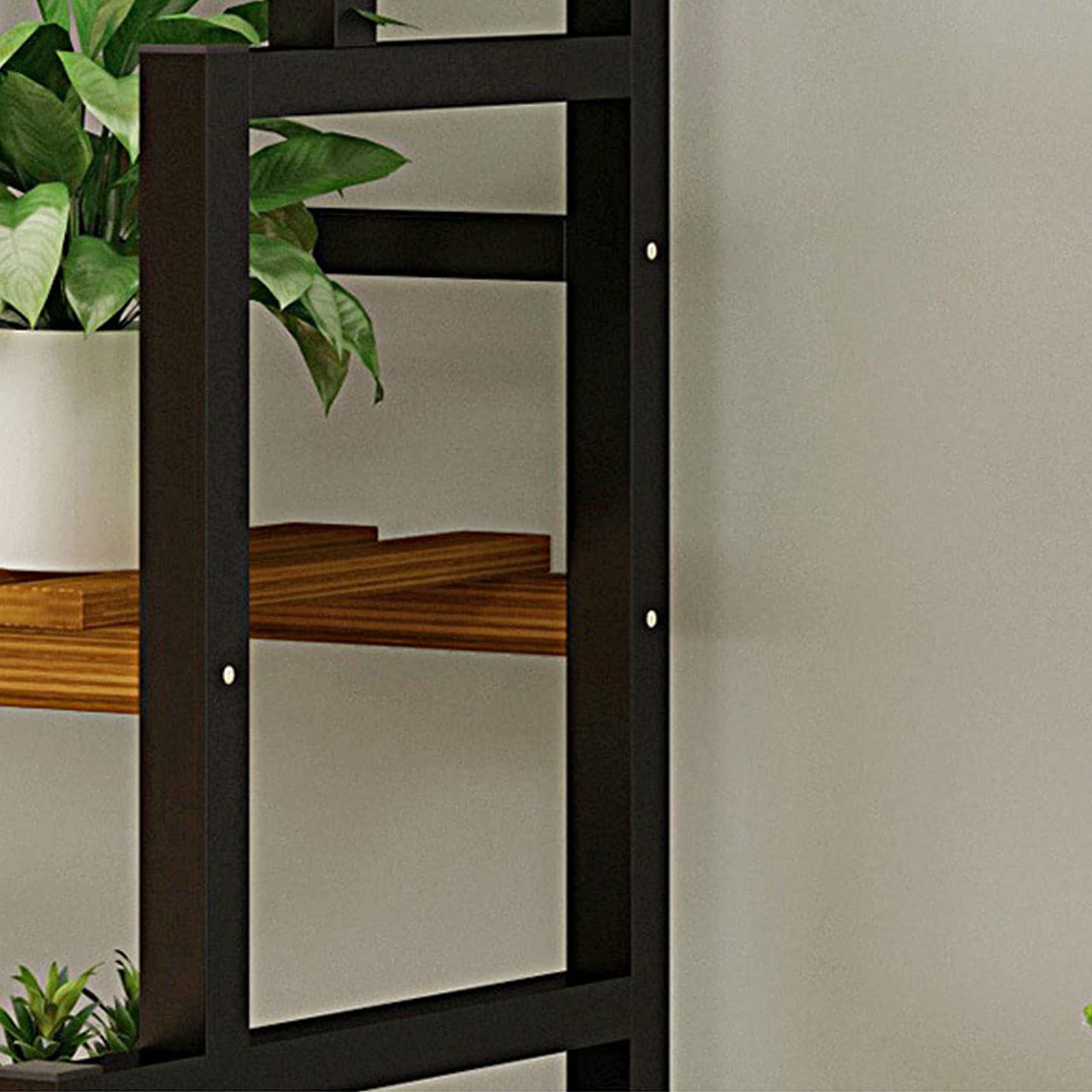 3-Tier Black Metal Hanging Plant Stand - Heavy Duty Indoor/Outdoor Flower Pot Organizer Rack (31.4