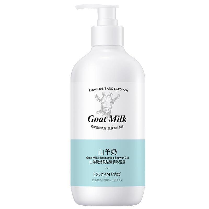 Vuvea Goat Milk Mousse Body Wash - Whitening & Moisturizing Shower Gel for Smooth & Glowing Skin | Perfect for Dry Skin & Daily Hydration