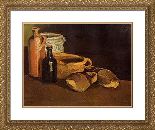 Gold Ornate Wood Frame with Double Matting