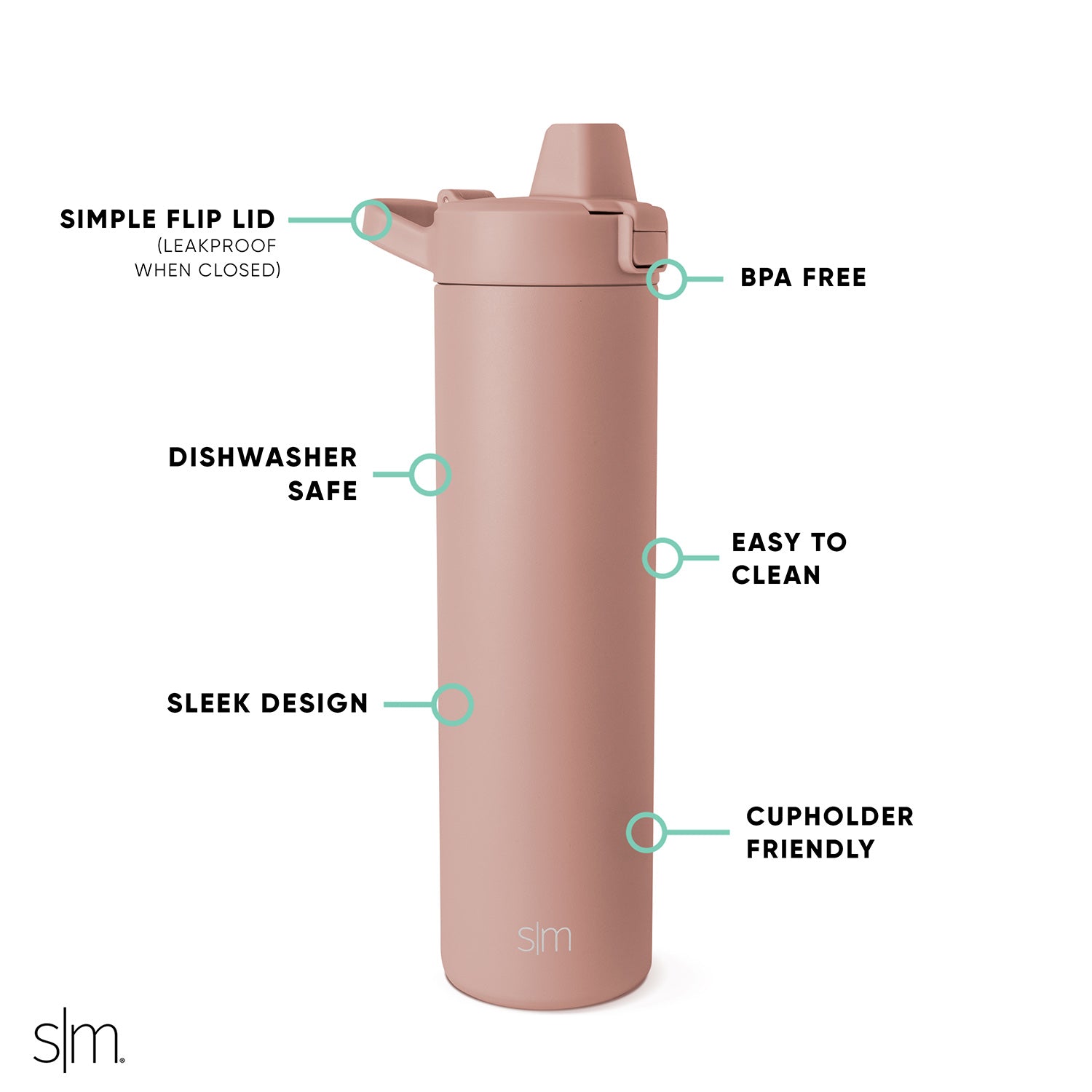 Stainless Steel Water Bottle with Flip Filter Straw Lid - Leak Proof & Eco Friendly for Gym, Hiking, Travel & Everyday Use