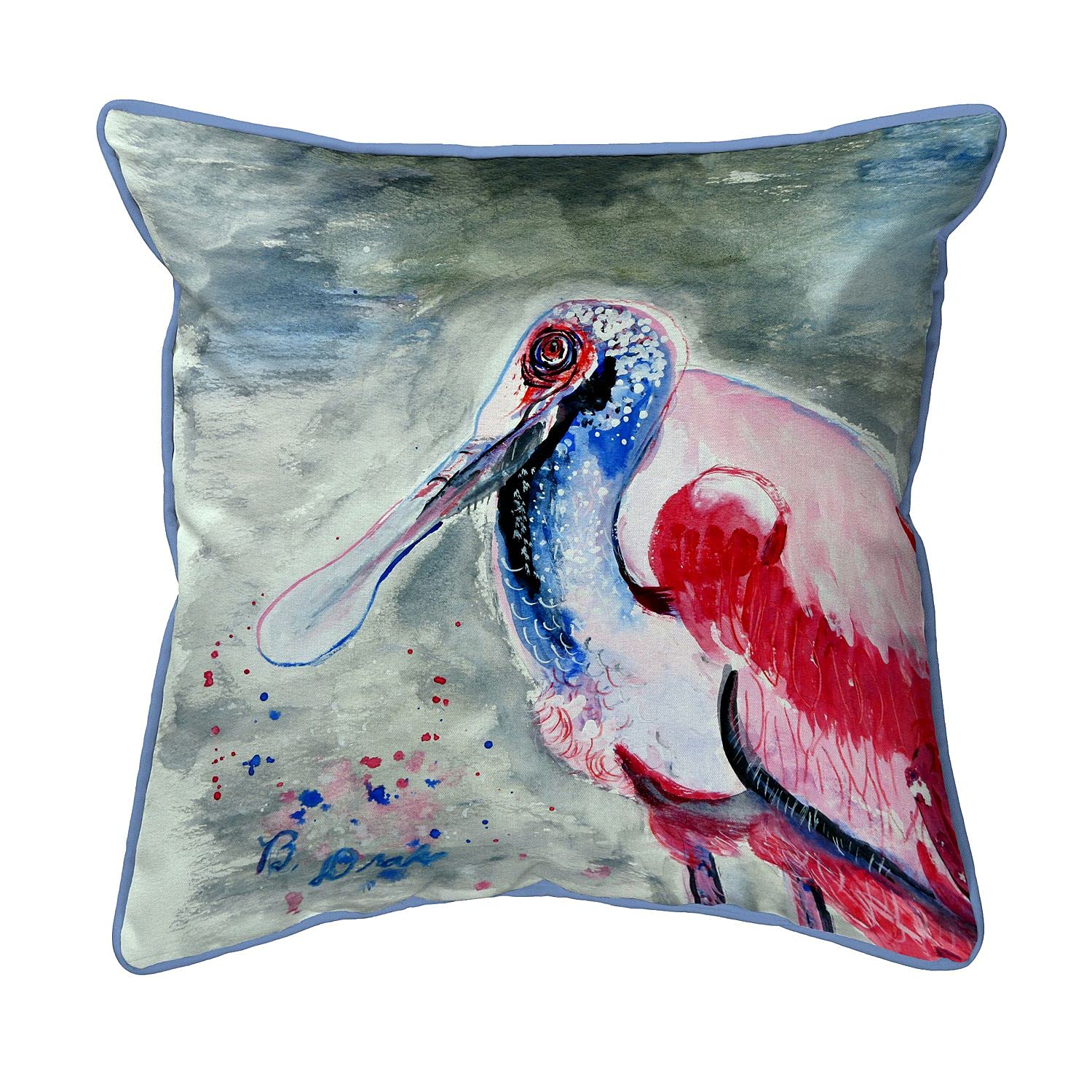 Betsy Drake ZP1015 Decorative Throw Pillow 22x22 Inches - Multi-Color Soft Cushion for Sofa, Bed, Living Room & Home Decor