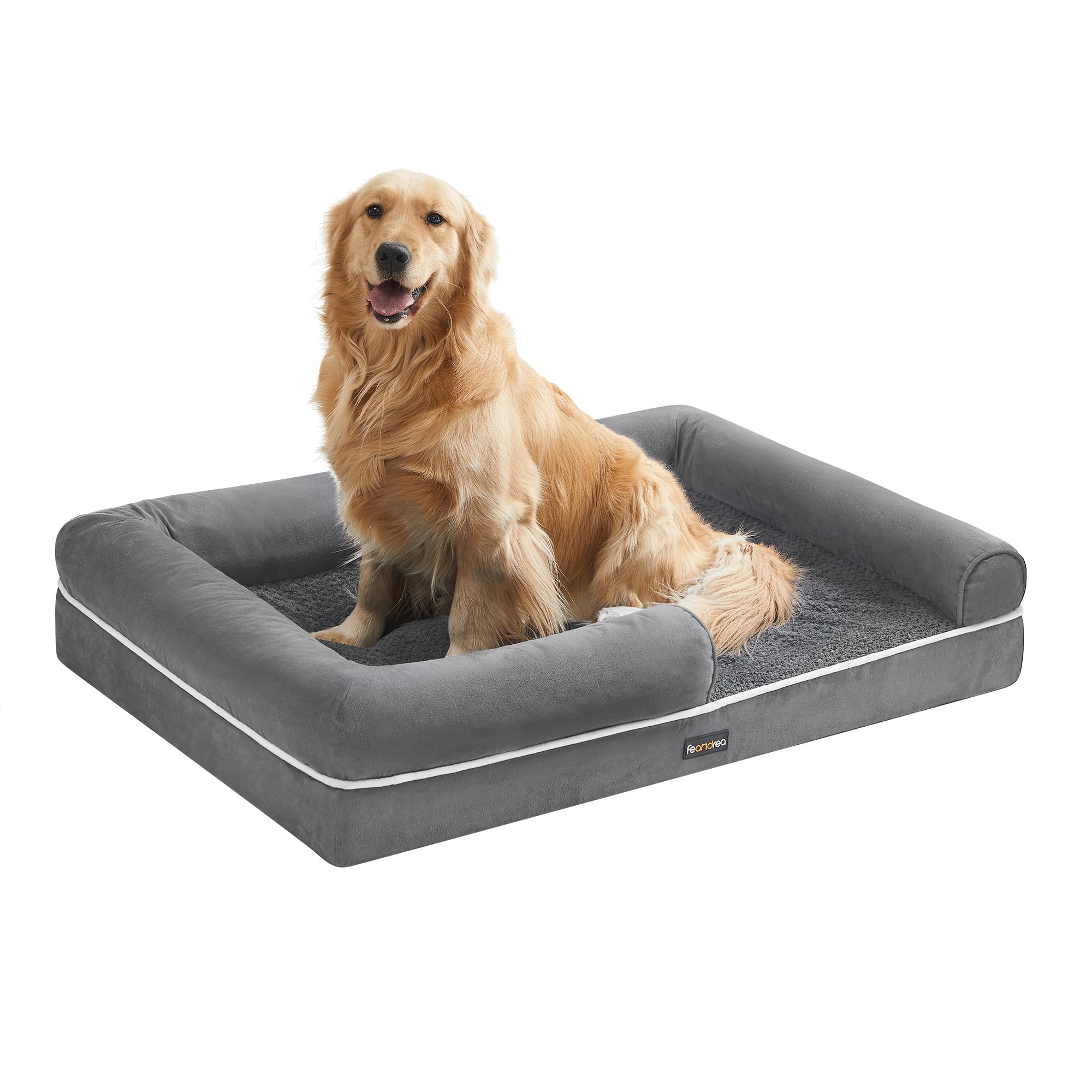 Feandrea Orthopedic Dog Bed Large - Waterproof Washable Cover for Pets
