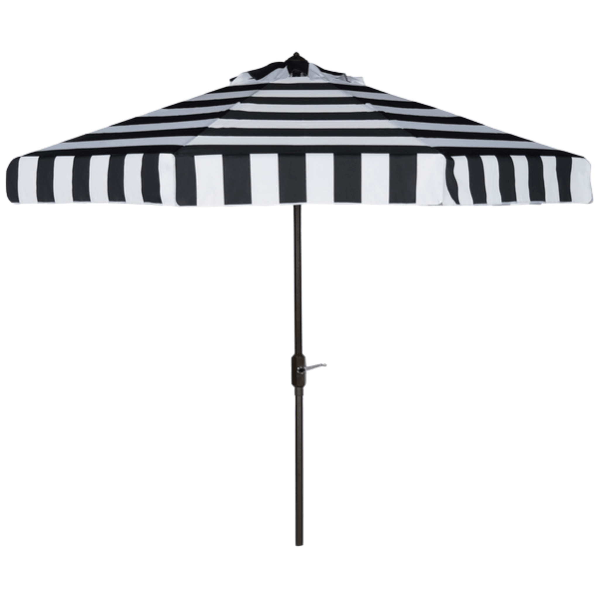 Black and White Striped 9 Foot Tall Outdoor Patio Umbrella - UV Protection, Wind Resistant, Perfect for Poolside, Beach, Garden, and Backyard Relaxation
