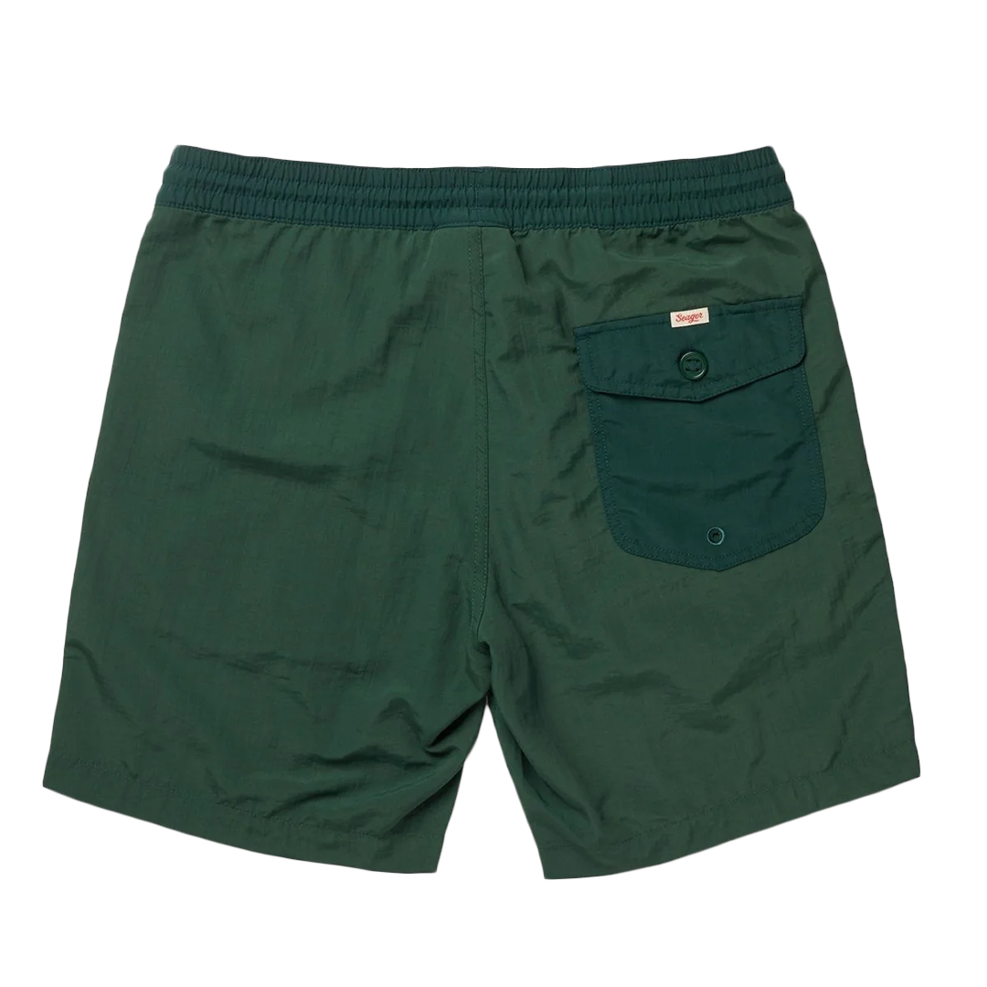 Seager Yuma Lightweight Quick-Dry Shorts for Men - Pine Green | Comfortable Outdoor Hiking & Running Shorts with Pockets