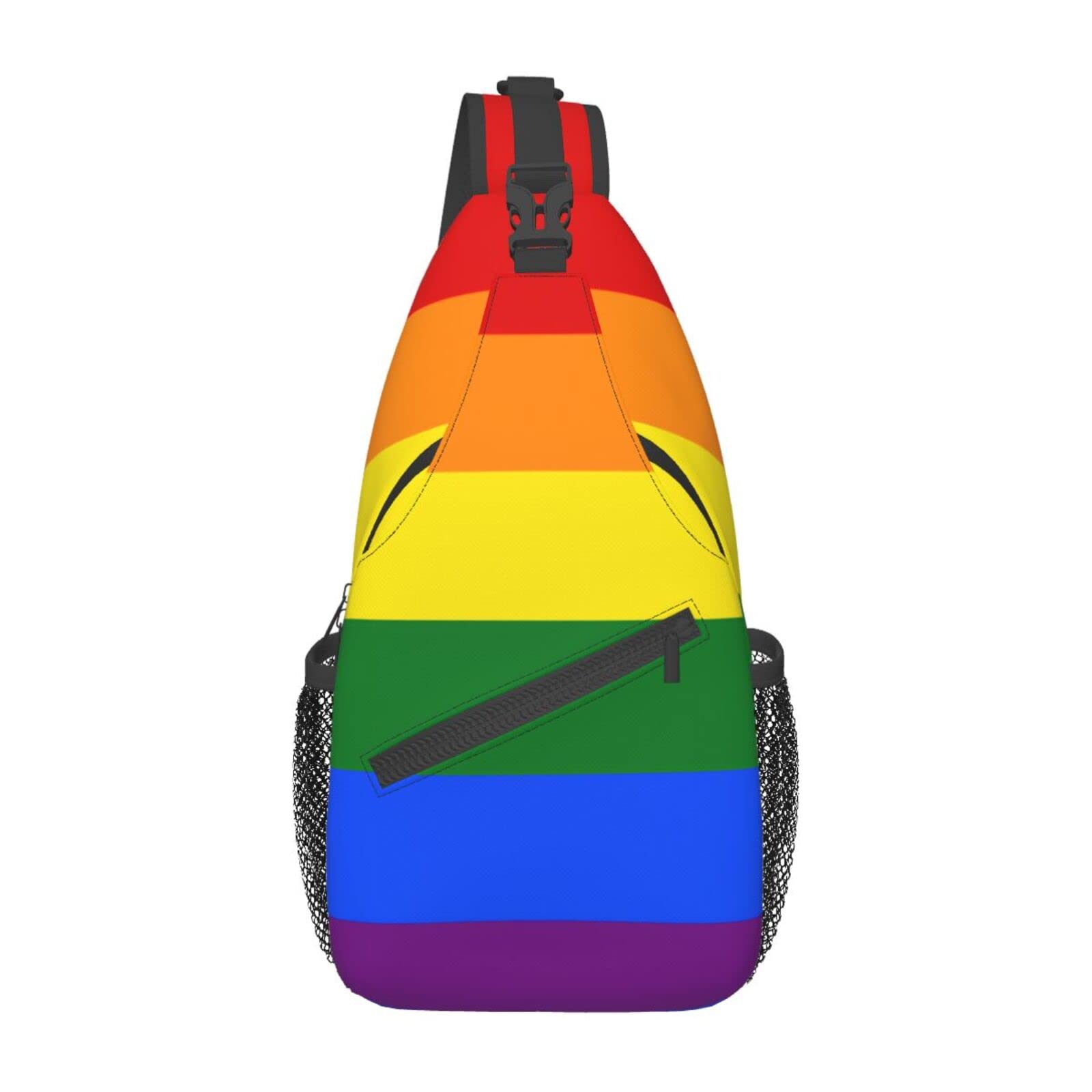 Rainbow LGBT Crossbody Backpack - Gay Pride Sling Bag for Men & Women - Waterproof Shoulder Chest Bag - Perfect for Gym, Sports, Travel & Hiking - LGBTQ+ Daypack for Pride Parades, Festivals & Everyday Use