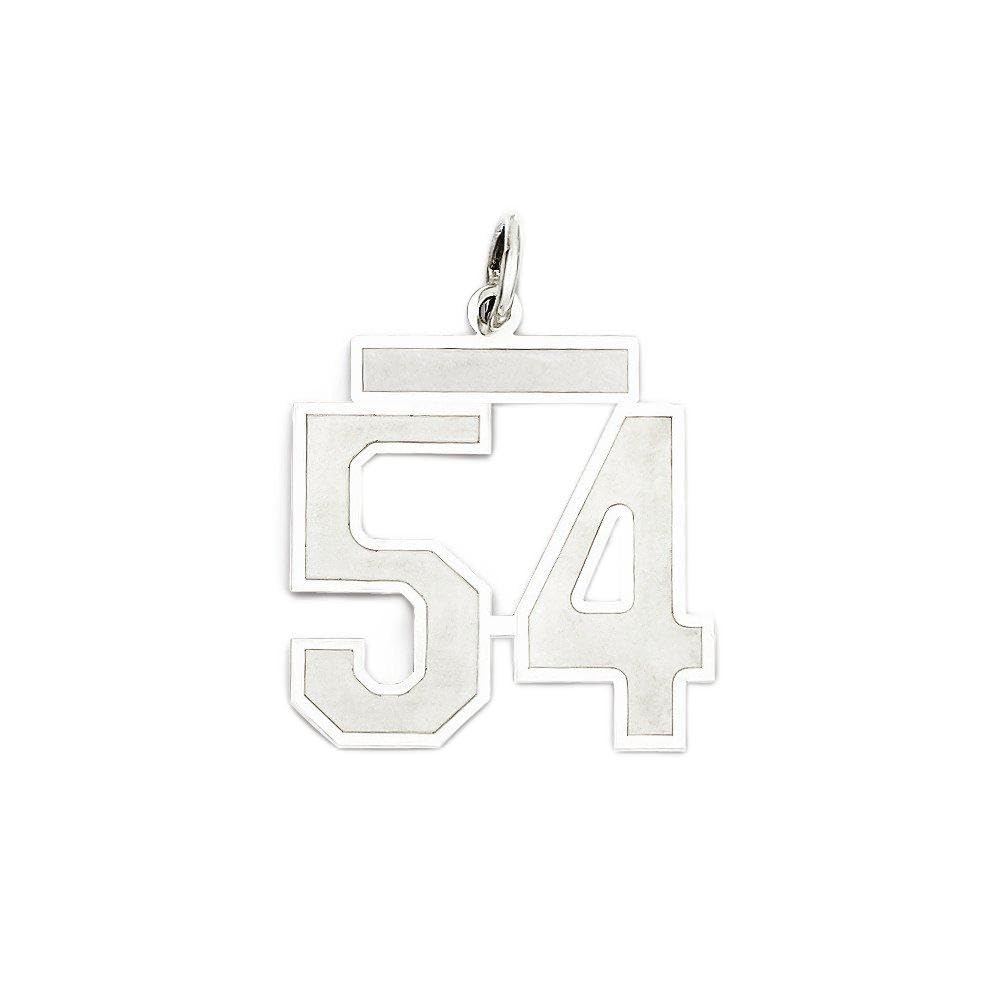 Sterling Silver Medium Satin Number 0 Charm Pendant - Perfect for Necklaces, Bracelets & DIY Jewelry Making
