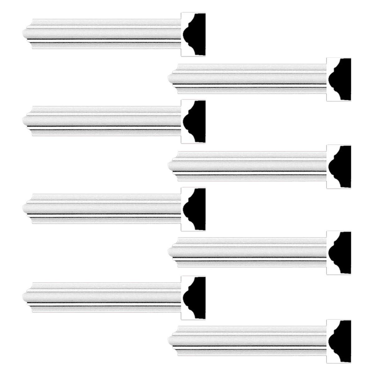 Premium White Urethane Cornice Molding - 8-Piece Set (760