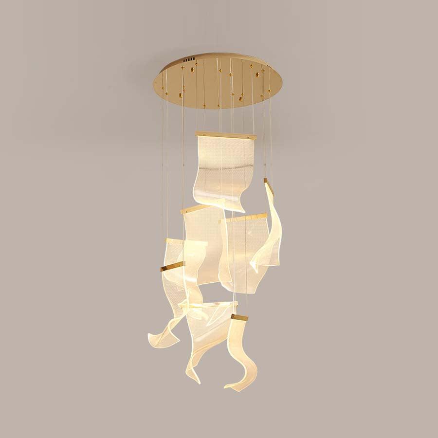 Modern Acrylic LED Chandelier - Energy Efficient Crystal Ceiling Light Fixture for Dining Room, Bedroom & Living Room Decor