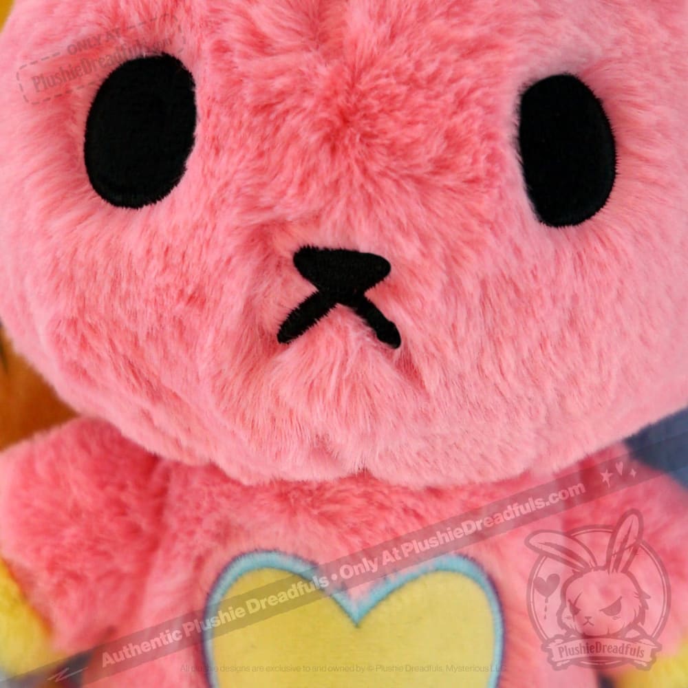 Plushie Dreadfuls Pansexual Rabbit Stuffed Animal - Soft Cuddly Plush Toy for LGBTQ+ Pride, Bedroom Decor & Emotional Support
