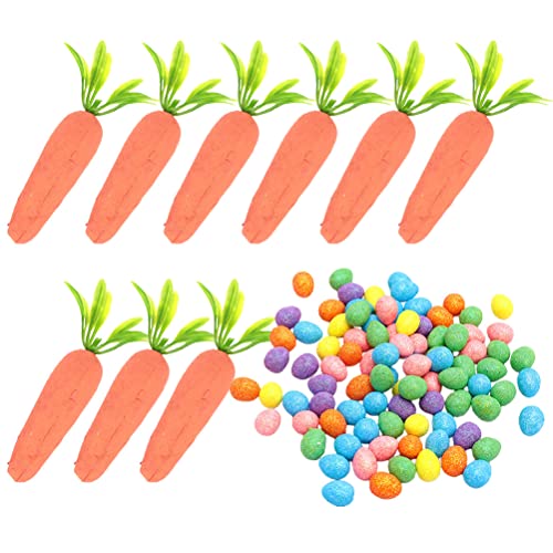 Veemoon 1 Set Color Foam Egg Simulation Carrots - Realistic Fake Carrot Props for Easter Decorations, Kitchen Display, Photography Props, and Party Decor