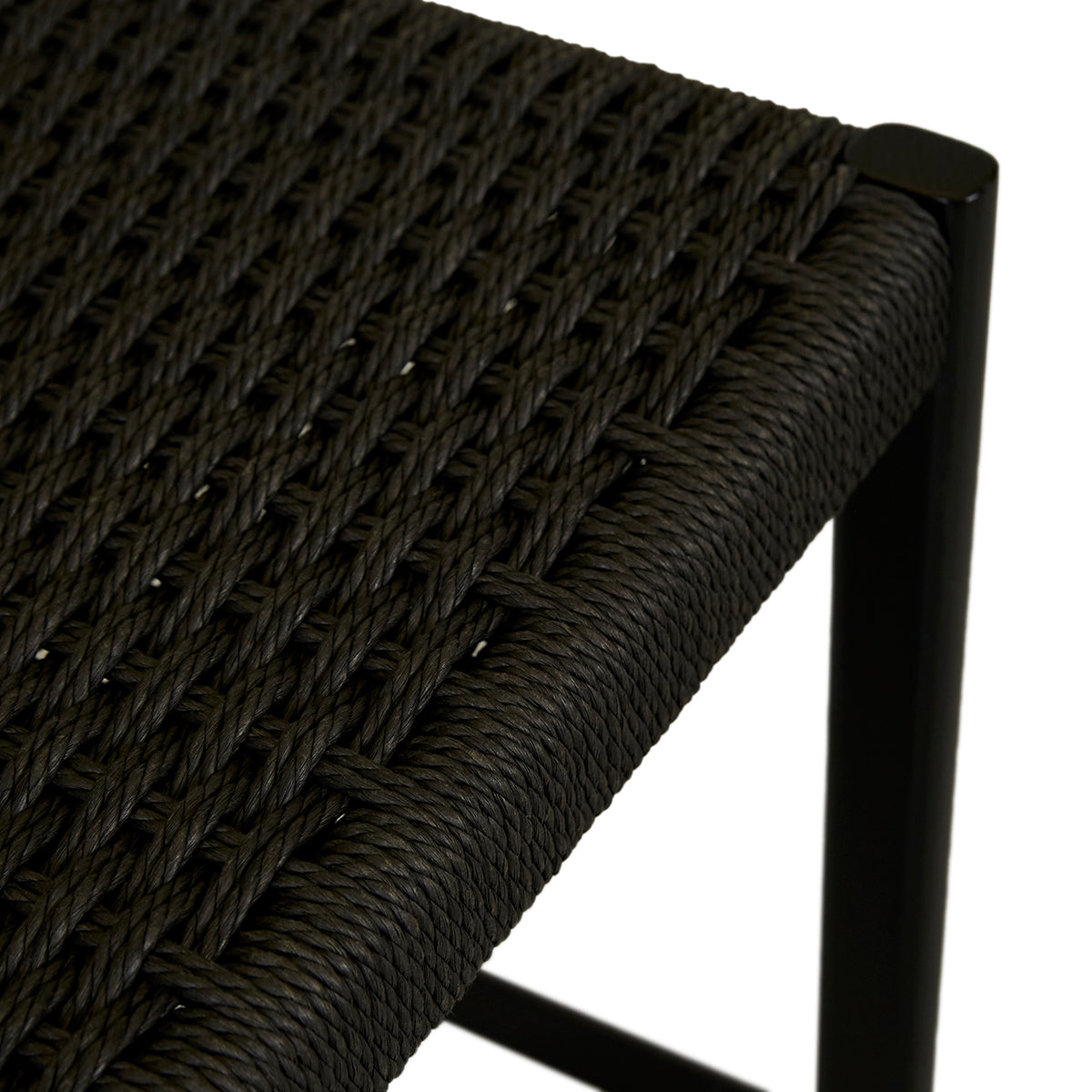 Anton Paper Cord Dining Chair - Natural Woven Seat, Solid Wood Frame, Mid-Century Modern Design - Perfect for Kitchen, Dining Room, and Breakfast Nook
