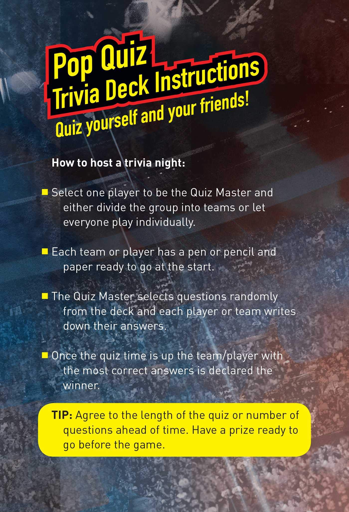 WWE Pop Quiz Trivia Card Game - 100+ Questions About WWE Superstars & History | Perfect for Parties, Game Nights & WWE Fans Gift