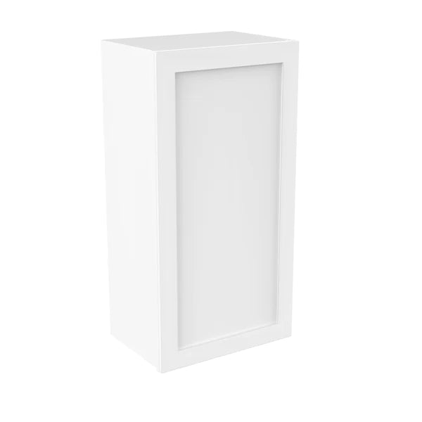 36 Inch Wall Cabinet - 18W x 36H x 12D - Aria White Shaker Style Bathroom Storage for Small Spaces | Perfect for Bathroom, Kitchen, or Laundry Room Organization