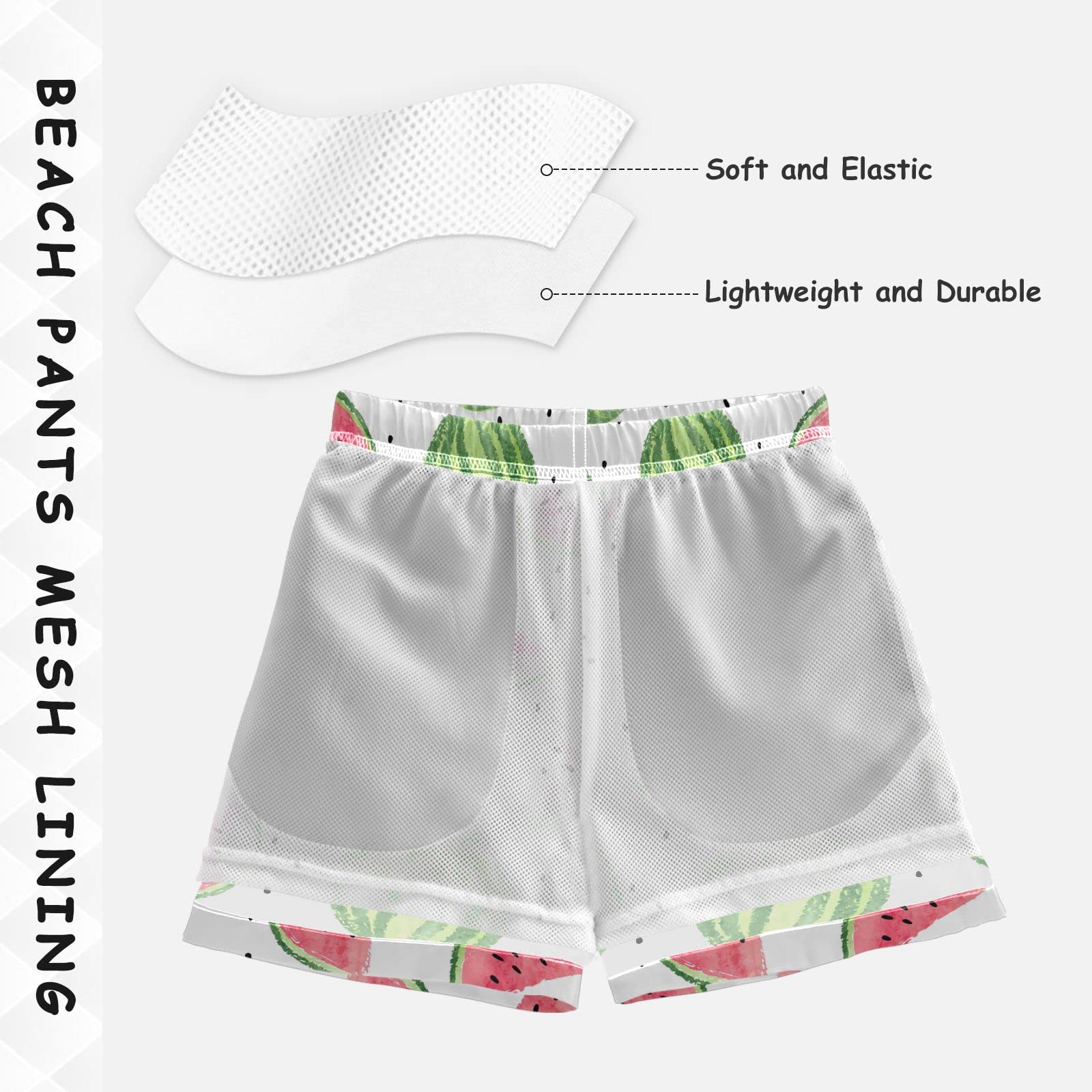 **Boys' Watermelon Seed Print Swim Trunks - Toddler & Kids Bathing Suits for Beach, Pool & Summer Fun (2T-12 Years)**