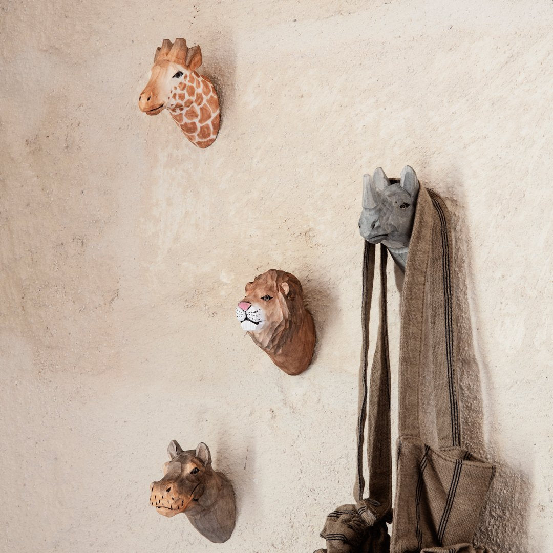 Hand Carved Animal Wall Hooks - Decorative Coat Hangers for Home & Office Organization | Perfect for Hanging Coats, Hats, Bags & Accessories in Entryway, Bedroom or Closet