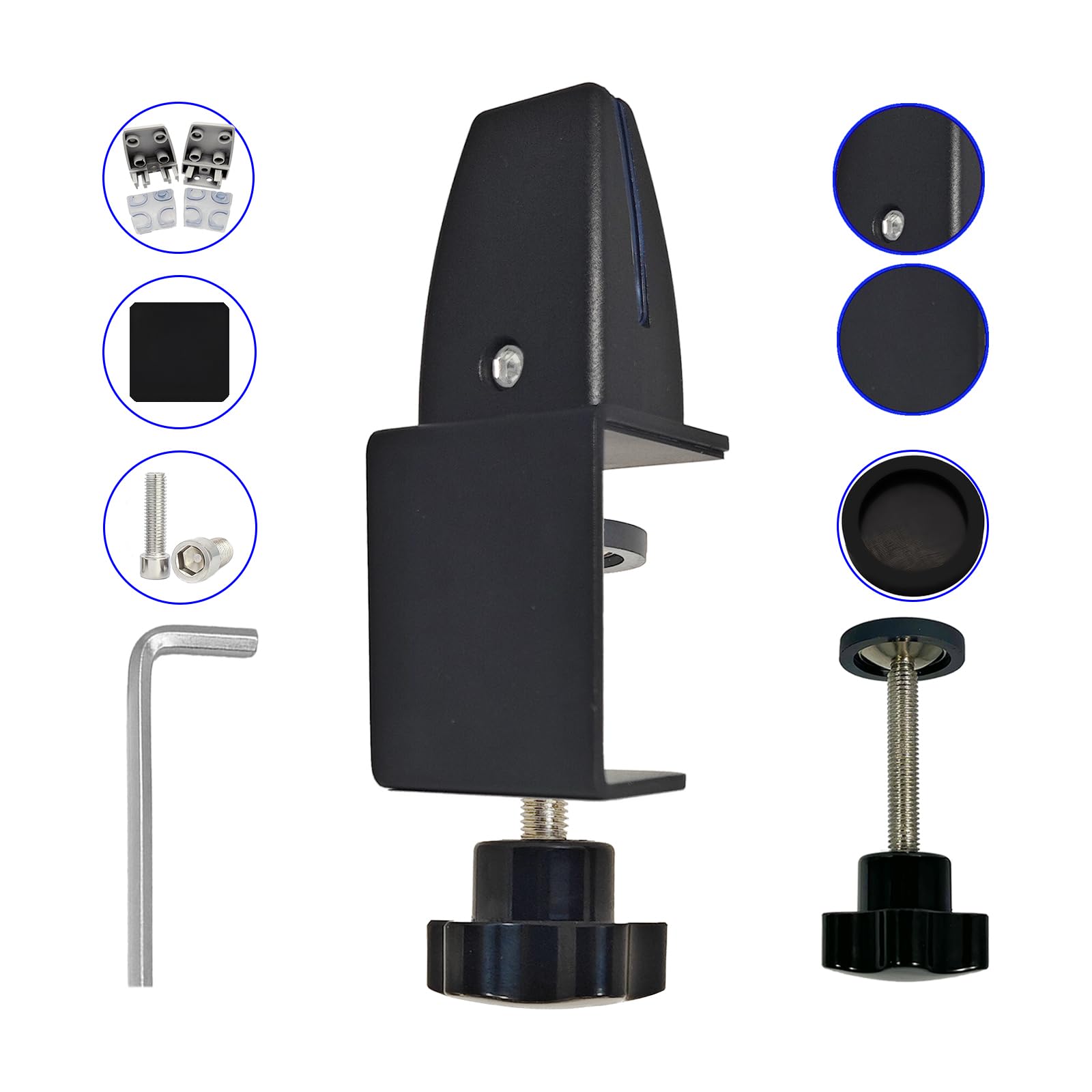Adjustable Aluminum Sneeze Guard Clips for 1/8