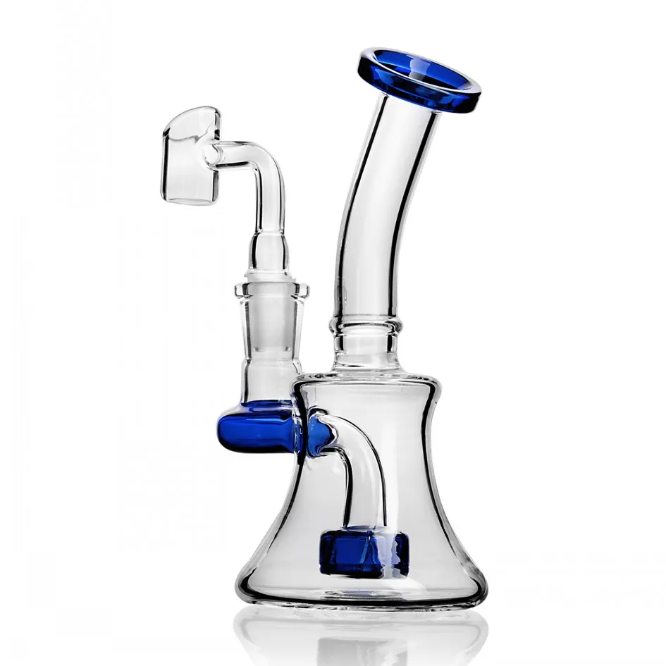 Premium Clear High Borosilicate Glass Mini Dab Rig - 14mm Bowl for Concentrates | Perfect for Home Use & Portable Dabbing Sessions
