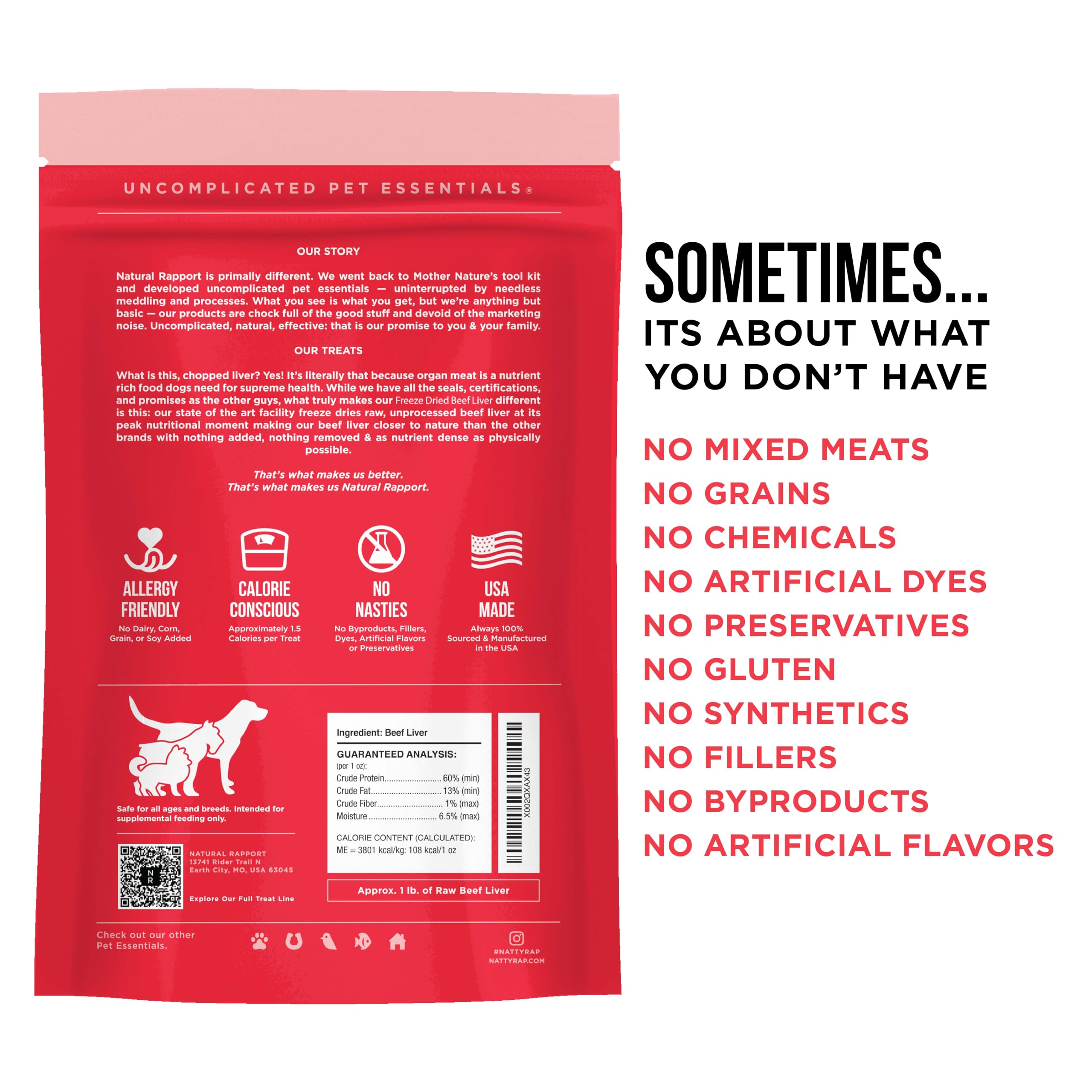 Premium Freeze-Dried Beef Liver Dog Treats - Grain-Free, All-Natural Dog Snacks for Small & Large Breeds (4 oz) - Perfect for Training, Rewards & Healthy Chewing