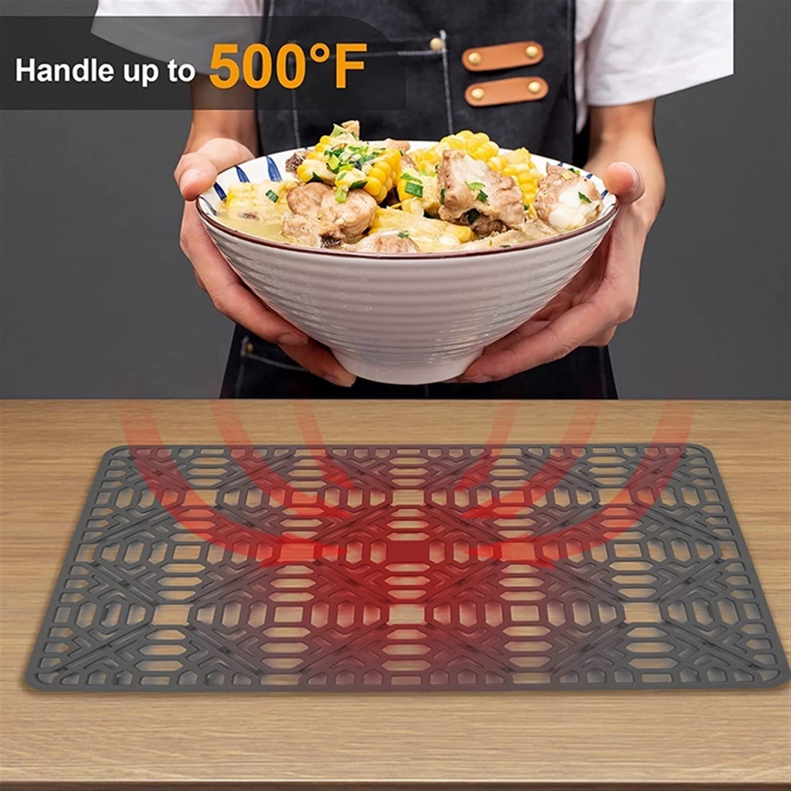 2 Pack Purple Silicone Kitchen Sink Splash Guard Mat - 30x30cm Water Catcher Pad for Behind Faucet, Drain Drying Mat - Perfect for Preventing Water Splashes in Kitchen Sinks, Countertops & Dishwashing Areas