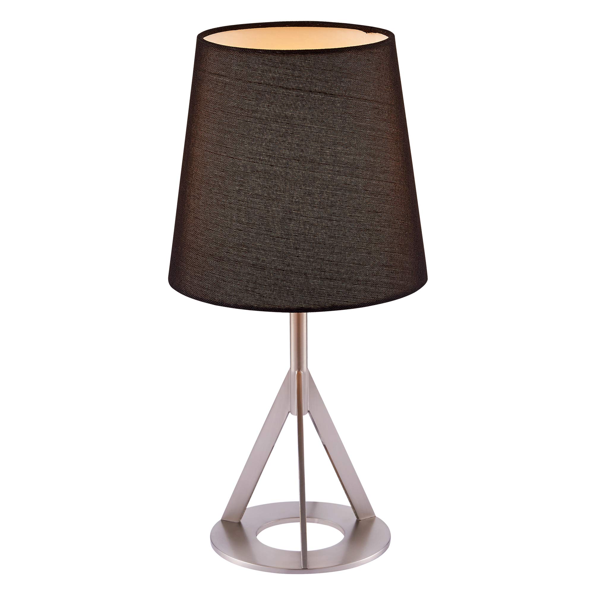 Aria Table Lamps with Nickle Brass Finish - Modern Bedside Lighting for Bedroom, Living Room & Office Decor