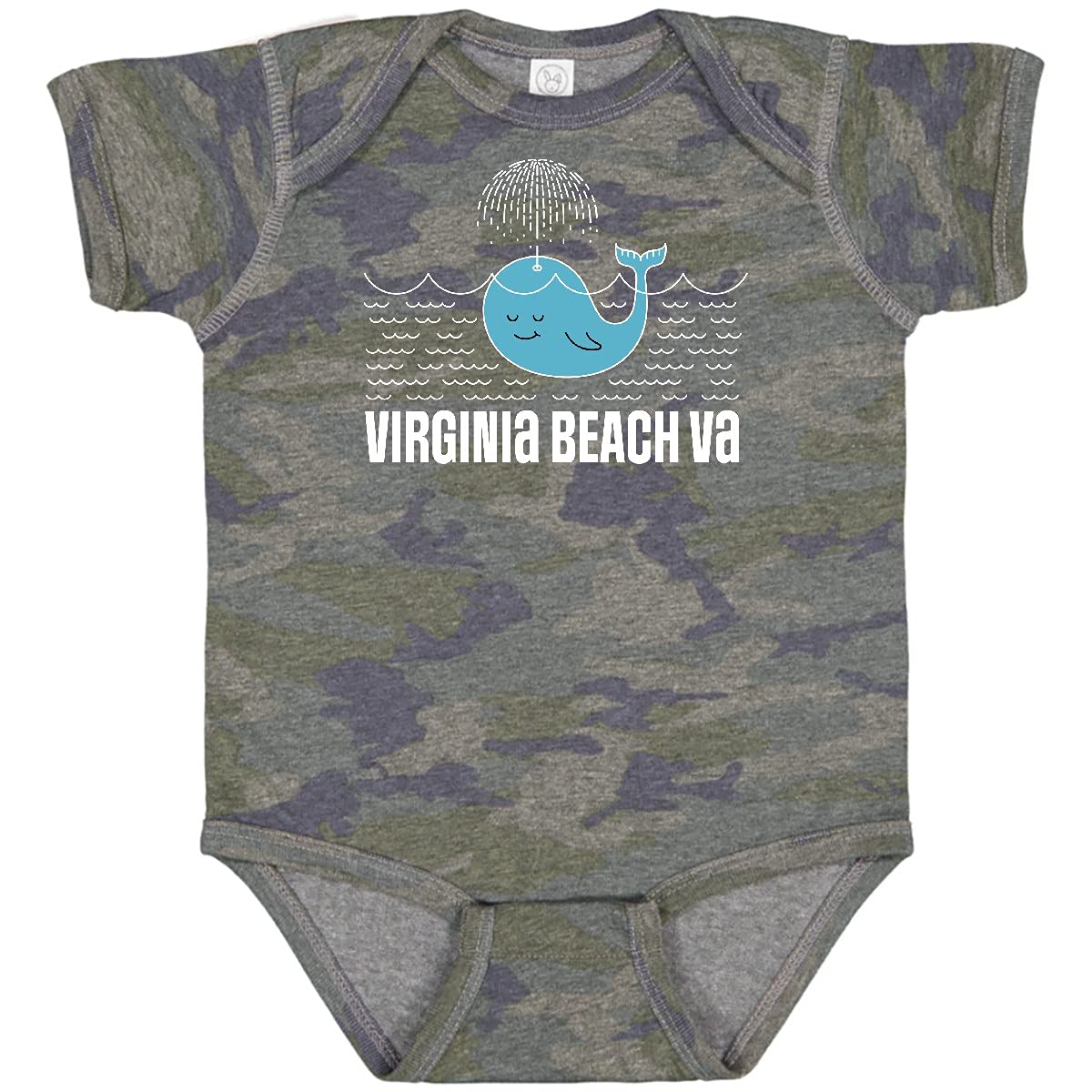 Inktastic Virginia Beach VA Cute Vacation Gift Baby Bodysuit - Soft Cotton Onesie for Infants, Perfect Beach Souvenir & Travel Outfit for Newborns