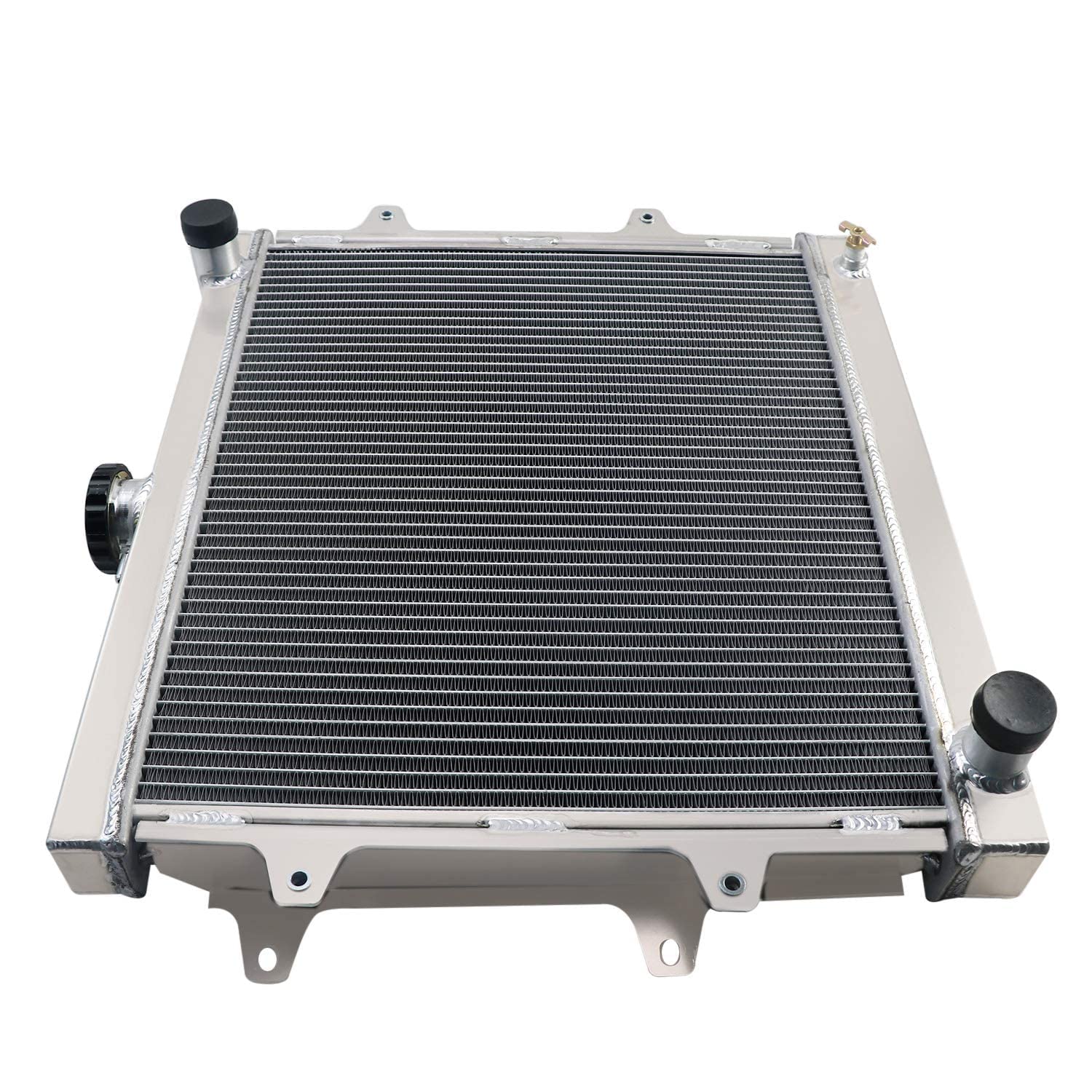 High-Performance Aluminum Radiator for 1984-1995 Toyota 4Runner & Pickup 2.4L L4 Gas/Diesel Engine - 3 Row All-Aluminum Cooling System with Shroud & Fan Relay Kit - Perfect for Off-Roading, Towing & Extreme Weather Conditions