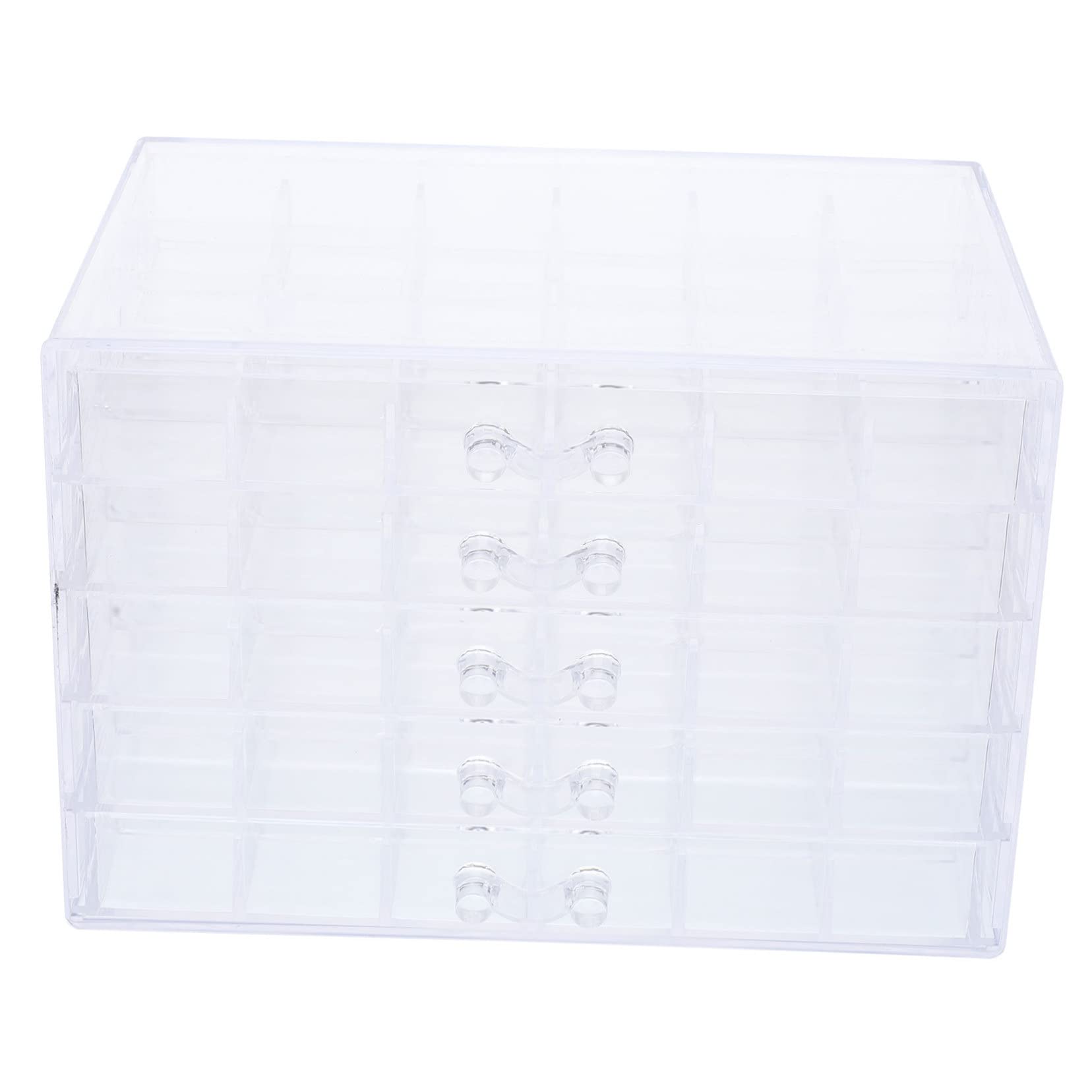 DOITOOL Clear Plastic Storage Box for Nail Art Supplies - 12 Compartment Drawer Organizer for Nail Embellishments, Jewelry & Small Accessories - Perfect for Salon, Bathroom Countertop & Vanity Organization